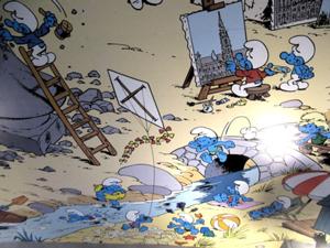 Les Schtroumpfs Schlümpfe Brüssel.JPG